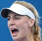 Melbourne Australian Open Tennis Championships 15/1/2015  Qualifying 1st round Great Britain's Naomi Broady loses to Urszula Radwanska (sister of Agnieszka) from Poland in straight sets  Picture Dave Shopland