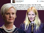 cindy mccain calls gwyneth paltrow a joke