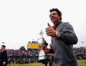 HOYLAKE, ENGLAND - JULY 20:  Rory McIlroy of Northern Ireland gives a thumbs up to the crowd after his two-stroke victory at The 143rd Open Championship at Royal Liverpool on July 20, 2014 in Hoylake, England.  (Photo by Tom Pennington/Getty Images)