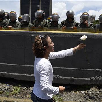 Image: Opposition activist in Caracas, Venezuela