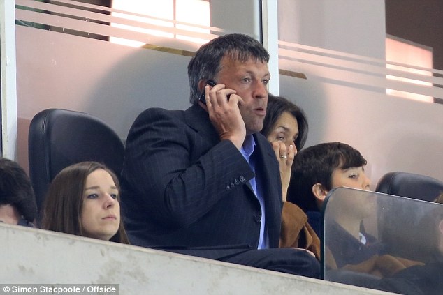 Blackpool chairman Karl Oyston speaks on his mobile phone during Tuesday's draw with Reading