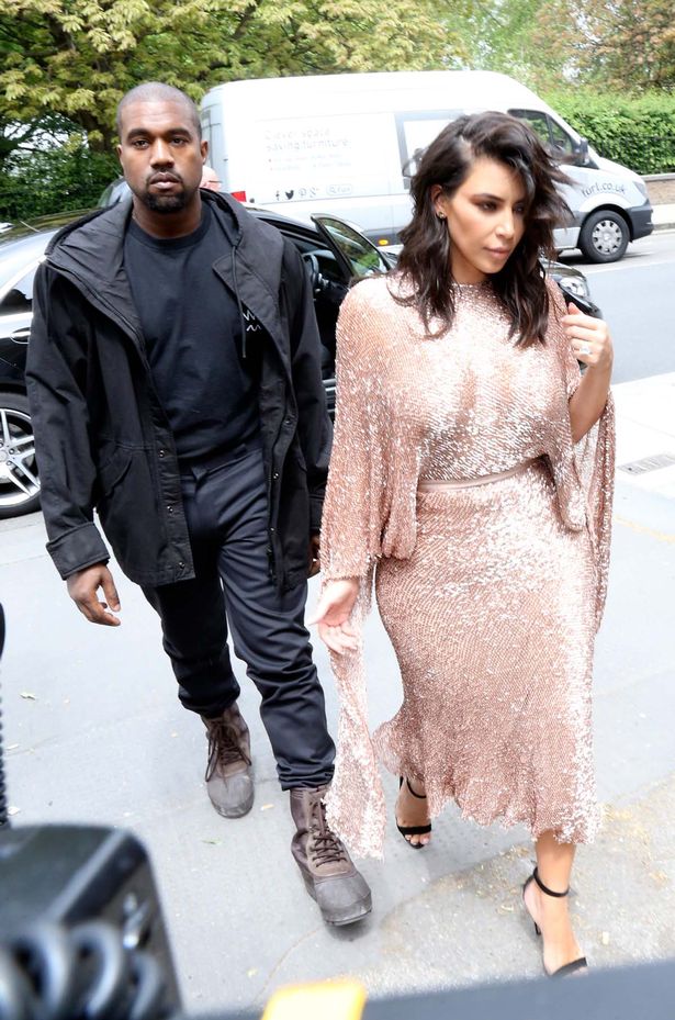 Kim Kardashian and Kanye at the Royal Geographic Society in London