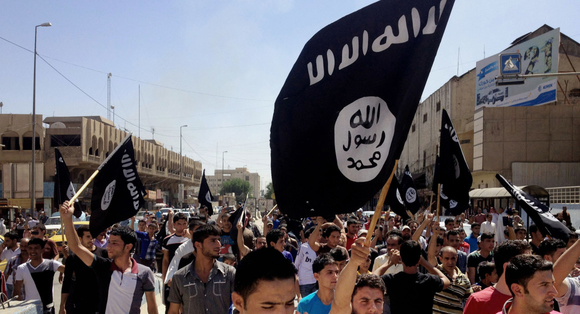 ISIS flags are pictured. | Getty