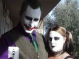 Villains: The couple regularly dressed as Batman villains The Joker and Harley Quinn, neighbors said