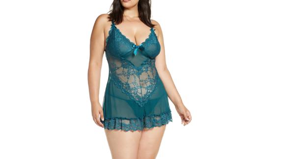 Oh La La Cheri Valentine Soft Cup Babydoll Chemise  G-String Thong 