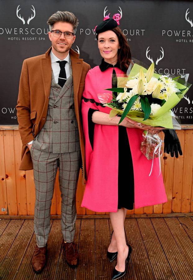 TV Presenter  Style Entrepreneur Darren Kennedy, with the winner of Powerscourt Hotel Style Awards Most Stylish Lady Laura Jayne Halton, from Maynooth, Co. Kildare. Picture: Sportsfile