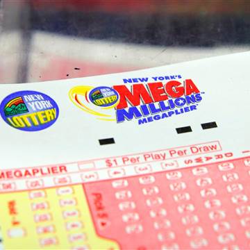 Image: A ticket is seen ahead of the Mega Millions lottery draw which reached a jackpot of $415 Million in Manhattan, New York, U.S.