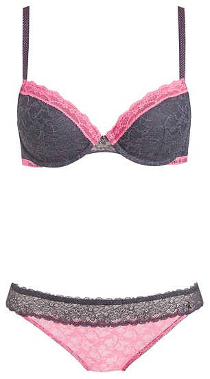 The line is expanding into lingerie with items such as brightly-coloured lace bras and knickers