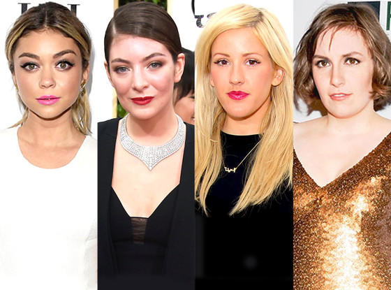 Lena Dunham, Lorde, Ellie Goulding, Sarah Hyland