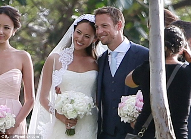 Formula One star Jenson Button finally tied the knot with lingerie model Jessica Michibata this week