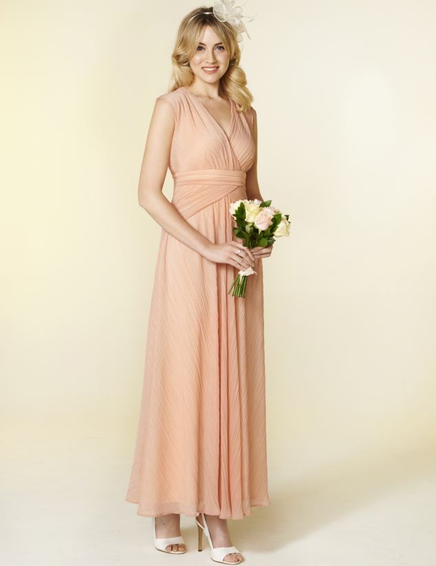 This delicate blush dress is the perfect summer colour and will work well with most skin tones. And it costs £89