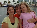 Family: Lorraine Marx (left), 56, of Chidham, West Sussex, nursed her partner Ralph Marx (centre), also 56, when he was diagnosed with acute lymphoblastic leukaemia. They have ten-year-old daughter Alexandra (right)