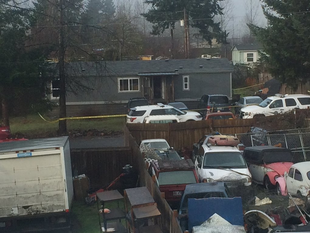 The 911 call involved a reported home invasion at this house in the Frederickson area southeast of Tacoma. (Sara Jean Green / The Seattle Times)