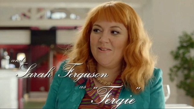 The funny credits note that Sarah Ferguson is playing Fergie (both parts are down to Katy Wix)