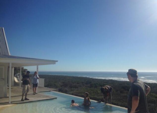 Hard Day at The Office: The singer shared this photo of a beach house on a South African coast line via Twitter and titled it a hard day at the office