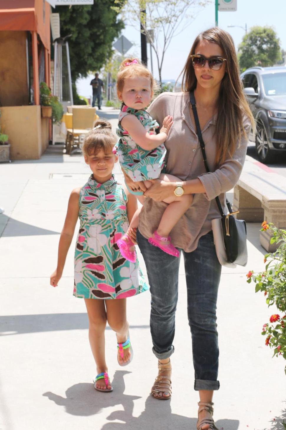 Jessica Alba, here with her kiddies, is all about ridding your life of toxins.