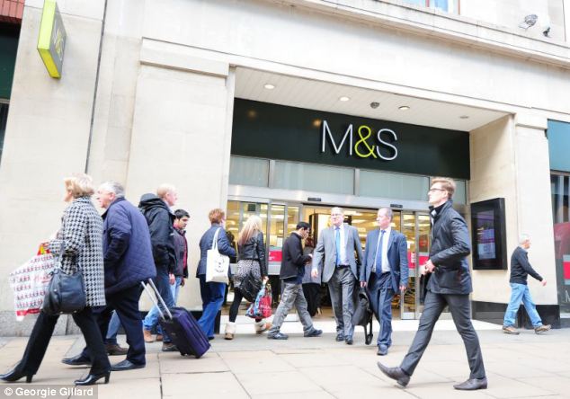 Decline: Marks  Spencer have reported a 1.5 per cent fall in sales in clothing and homeware - marking the third consecutive year of quarterly decline