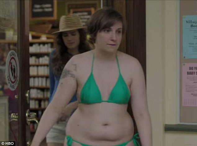 Before: The body confident star showed her bikini-clad figure in the HBO series Girls