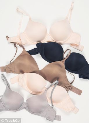 TrueCo collected information about the shape of 500,000 women's breasts to create a range of bras (pictured) designed to fit different shaped bodies