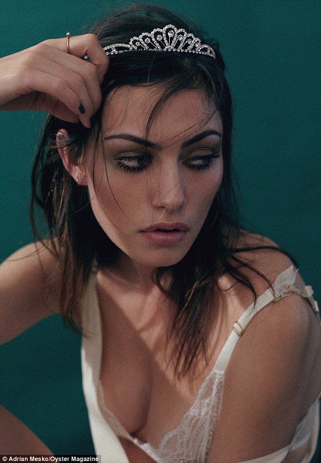 Seductive princess: Australian actress Phoebe Tonkin poses in a sultry beauty shoot for Oyster magazine