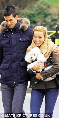 Jelena Ristic and her fiancé Novak Djokovic