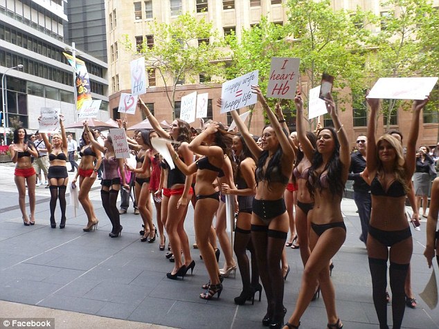 In 2012 a PR firm staged a fake protest in Sydney's Pitt Street Mall to advertise Honey Birdette