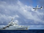 Hunt: The new theory comes as Royal Navy vessels take to the seas to join the search effort