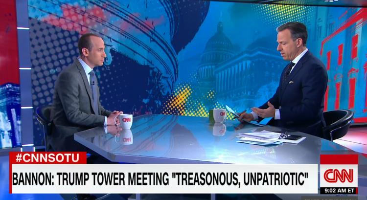 Miller and Tapper got into a heated exchange over his responses. 