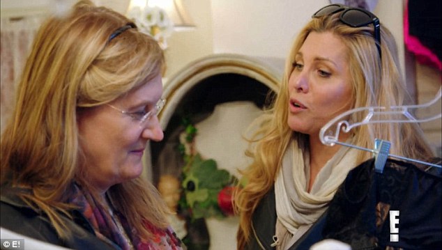 While in the shop Candis Cayne tries to get college professor Jenny Boylan (left) to consider buying something special for her wife Deedie