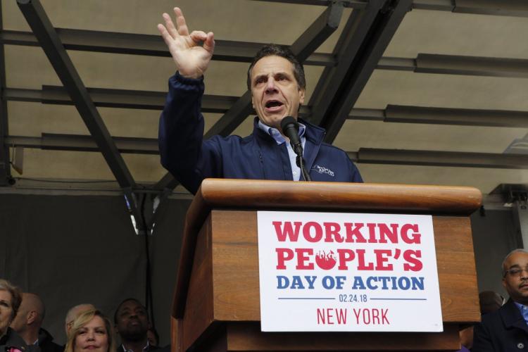 Gov. Cuomo called the rallying workers “the heart and soul” of the country.