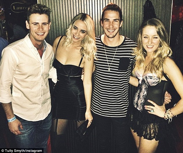 Reality show guest list: Fellow Big Brother housemates Ryan Buckingham, Tully Smyth, Anthony Drew and Estelle Landy turned up for the celebrations at Melbourne's Eve Nightclub