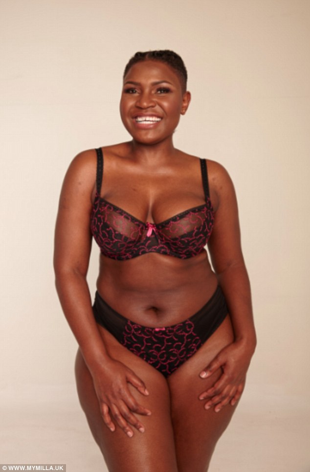 Tinar Dandajena, a former Miss Curvaceous contestant, is one of the real women who models Nicole's bras