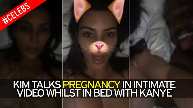 Kim Kardashian shares intimate video in bed with Kanye West as he snores next to her