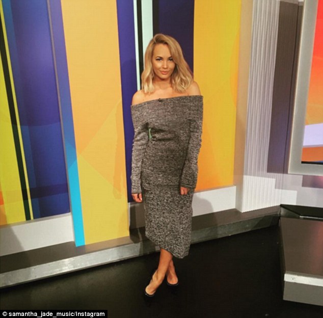 For a good cause: The season four X Factor winner looked chic and elegant while chatting about the Pink Hope charity on Channel Nine's Today Extra