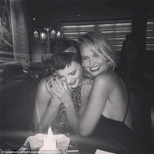 Good times: Lara and Montana Cox posed playfully inside the restaurant