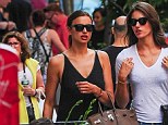 Relaxed: Despite her boyfriend, Cristiano Ronaldo's crunch match against the United States on Sunday, Irina Shayk walks through SoHo with a friend