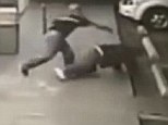 With a kick and a punch, Mdanat toppled the robber to the ground