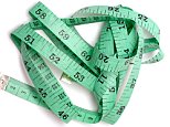 A stock photo of a Green Measuring Tape.BN02TX Green tape measure