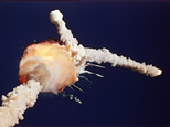 FILE - In this Jan. 28, 1986 file photo, the space shuttle Challenger explodes shortly after lifting off from the Kennedy Space Center in Cape Canaveral, Fla. (AP Photo/Bruce Weaver, File)