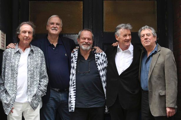 Members of British comedy troupe Monty Python