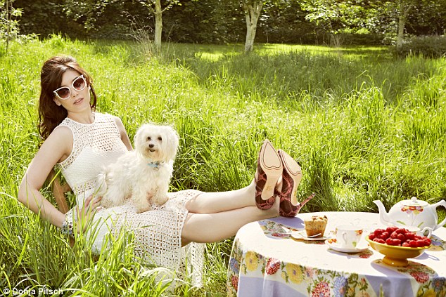 Daisy with her white maltese Monty