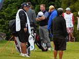 FUNCHAL, MADEIRA, PORTUGAL - MAY 11 :  Alastair Forsyth of Scotland (C), talks to fellow golfers after has caddie Ian MacGregor tragically died on the 9th Fairway today, during the final round of the Madeira Islands Open - Portugal - BPI at Club de Golf do Santo da Serra on May 11, 2014 in Funchal, Madeira, Portugal. (Photo by Mark Runnacles/Getty Images)