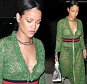 New York, NY - Rihanna is accompanied by security as she heads to a hotel in the East Village. The 'Work' singer had a slight wardrobe malfunction in a zip up green lace dress with matching lace up boots and a silver bag.AKM-GSI         May 25, 2016To License These Photos, Please Contact :Steve Ginsburg(310) 505-8447(323) 423-9397steve@akmgsi.comsales@akmgsi.comorMaria Buda(917) 242-1505mbuda@akmgsi.comginsburgspalyinc@gmail.com