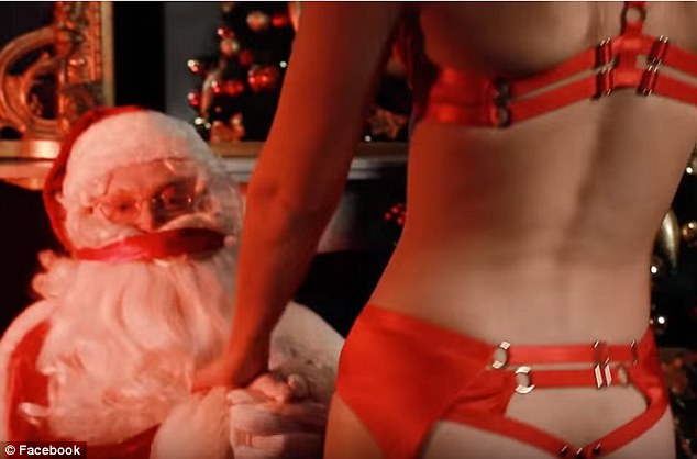 The adverts, which aired through Christmas in stores and online, showed a scantily-clad woman standing over a bound and gagged Santa