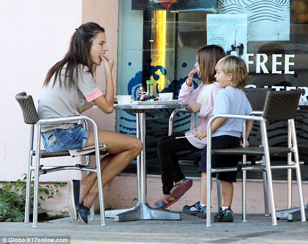 Parents: Alessandra shares her two children with her businessman husband Jamie Mazur