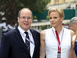 Expecting: Prince Albert II and his South African wife Princess Charlene at the Monaco Grand Prix