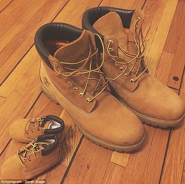 Sarah shared this adorable photo of matching father and son Timberland boots