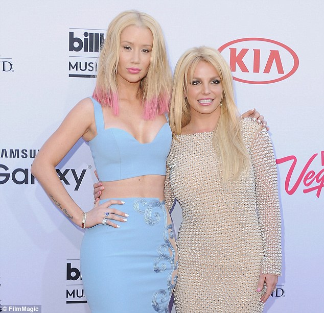 Duet: Iggy and Britney cozied up on the red carpet at the 2015 Billboard Awards in Las Vegas in May