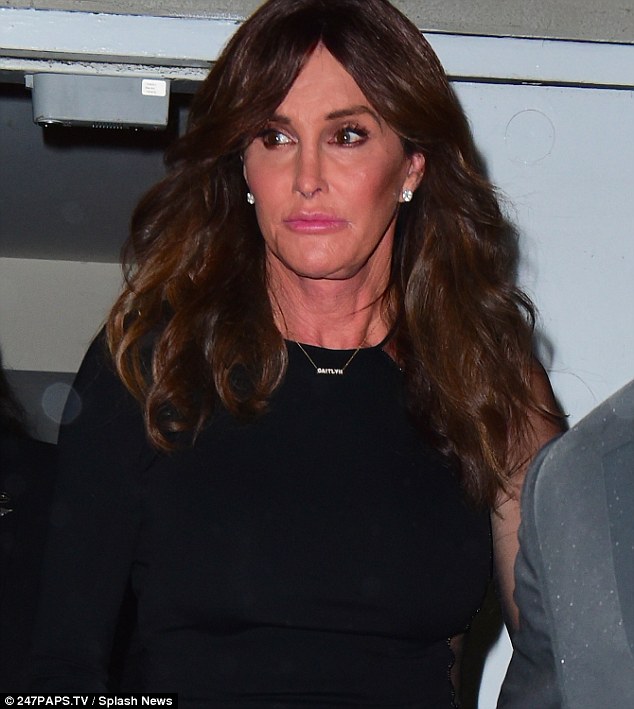 'Caitlyn': The star wore her name around her neck as part of a gold necklace