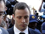 Judgement day: Oscar Pistorius arrives at court in Pretoria for the long-awaited verdict in his murder trial over the Valentine's Day shooting of his girlfriend Reeva Steenkamp